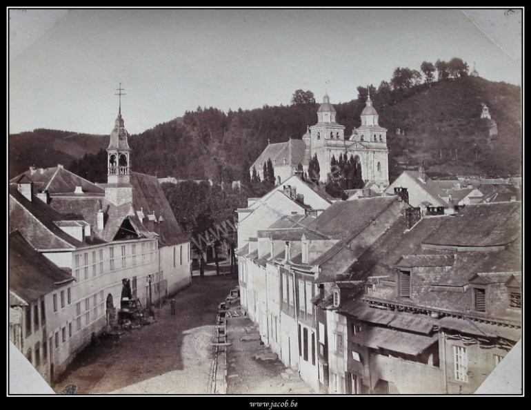 014-Vue de Mdy, et couvent prise de la route de Stavelot